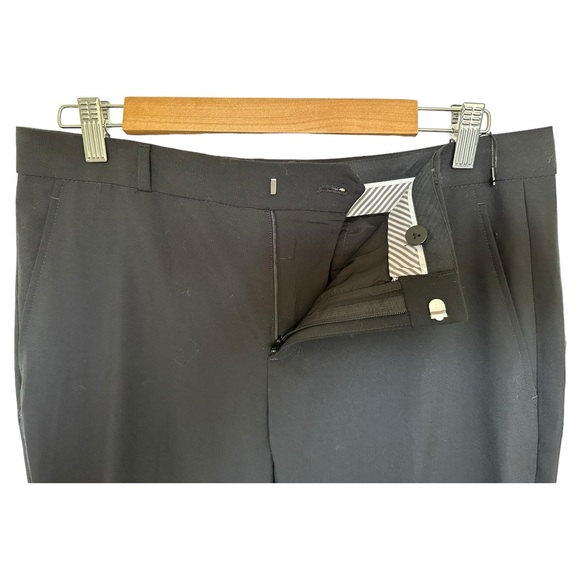 Banana Republic Ryan Slim Straight Fit Washable Wool Blend Pants Black  8 Short - Picture 8 of 14